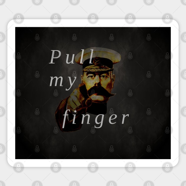 Pull My Finger - Kitchener Sticker by SolarCross